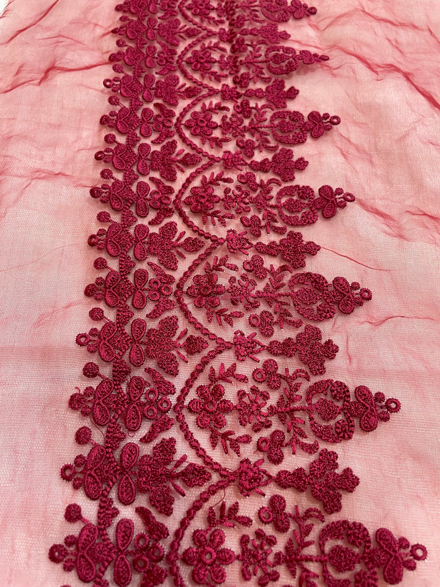 Threads Embroidery Pink Border