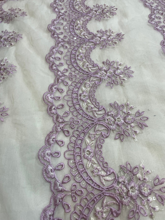 Sapphire Embroidery Border